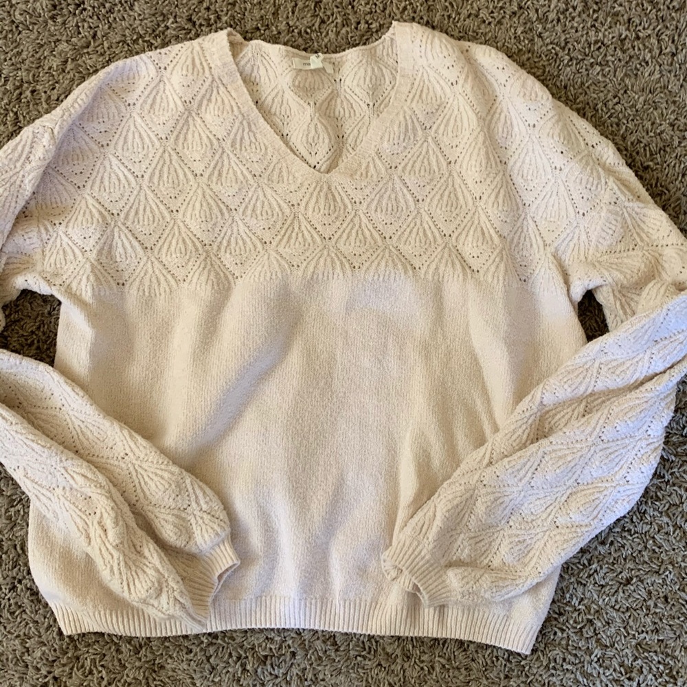Maurices cream baggy sweater